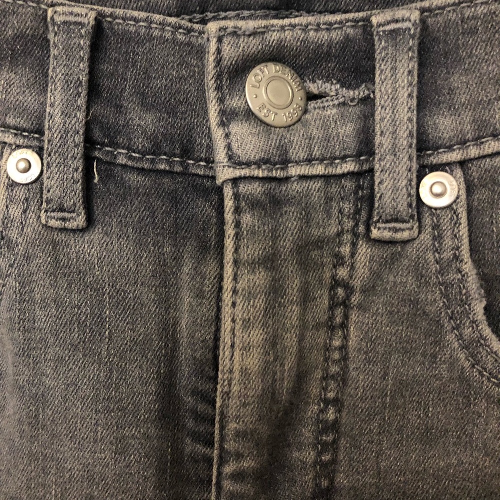 Loft Gray Denim High Rise - Picture 3 of 3